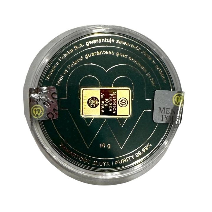 10 grammi Lingotto d'oro Zecca polacca