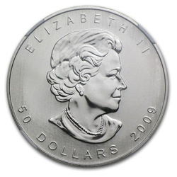 Kanadský javorový list 1 unce palladia MS69 PCGS 2009