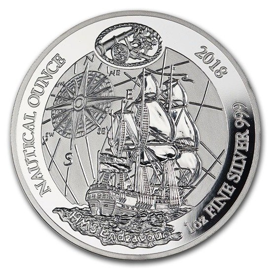 Nautical Ounce: HMB Endeavour 1 oncia d'argento 2018 Proof