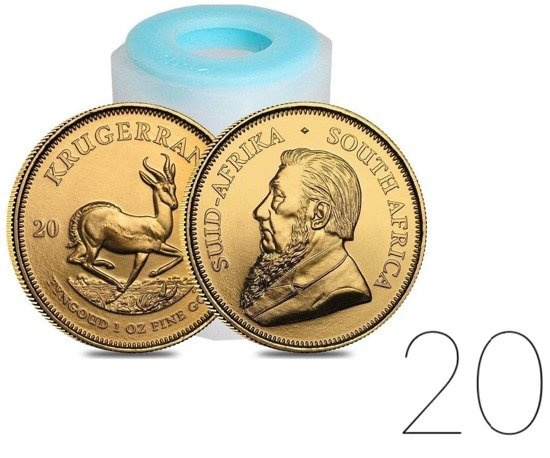 Krugerrand 1 oz Oro PAQUETE DE 20 FICHAS