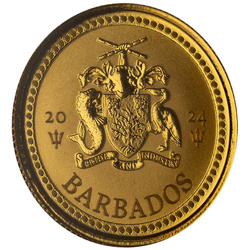 Barbados: Trident 1/10 oz Gold 2024 Prooflike