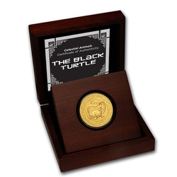 Niue: Celestial Animals - Schwarze Schildkröte 1 oz Gold 2021