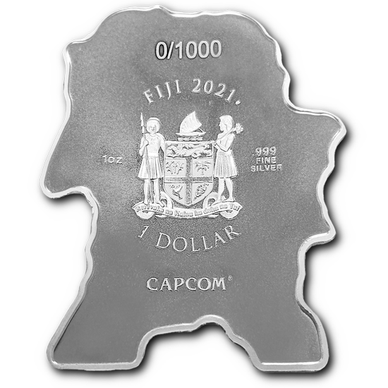 Street Fighter: Mini Fighter Chun Li de color 1 oz Plata 2021 Proof