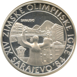 Set di 15 monete d'argento Jugoslavia: Olimpiadi invernali di Sarajevo 1984 Proof