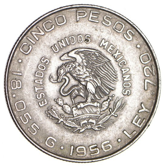 MEXIKÓ 5 PESOS 1955-1957