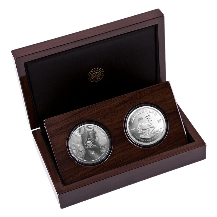 Juego Rhino/Krugerrand Rhino Privy Mark 2 onzas Plata 2025 Proof