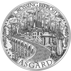 Mythical Cities: Asgard 1 unce stříbra kulatá