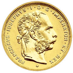 Златна монета Австрия 8 гулдена 1892 НОВО ОТСИЧАНЕ