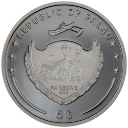 Palau: Yin and Yang kolorowany 1 uncja Srebra 2024 Black Proof