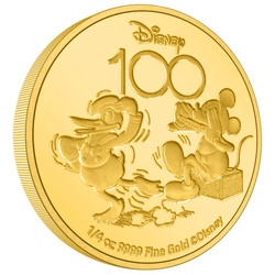 Niue: Disney 100 let zázraků – Mickey Mouse a Donald Duck 1/4 unce zlata 2023 Proof