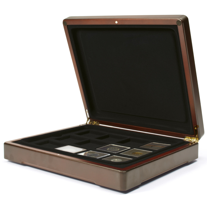 Leuchtturm - Coffret de présentation Mazzola pour 24 pièces Quadrum (palette noire)