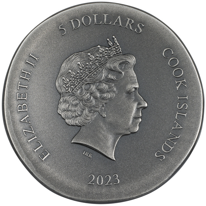 Cook Islands: Arethusa 1 oz Silver 2023 Ultra High Relief Antiqued Coin
