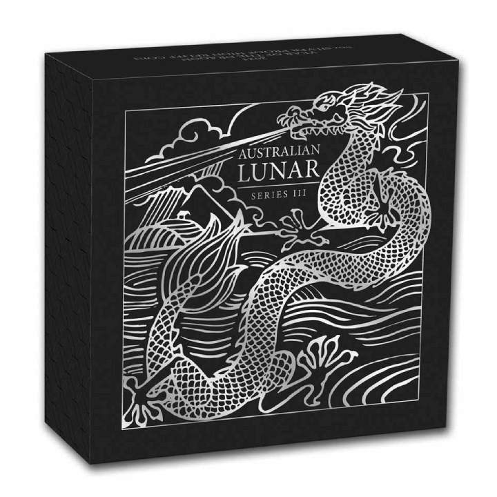 Perth Mint: Lunar III - Year of the Dragon 5 oz Silver 2024 Proof High Relief
