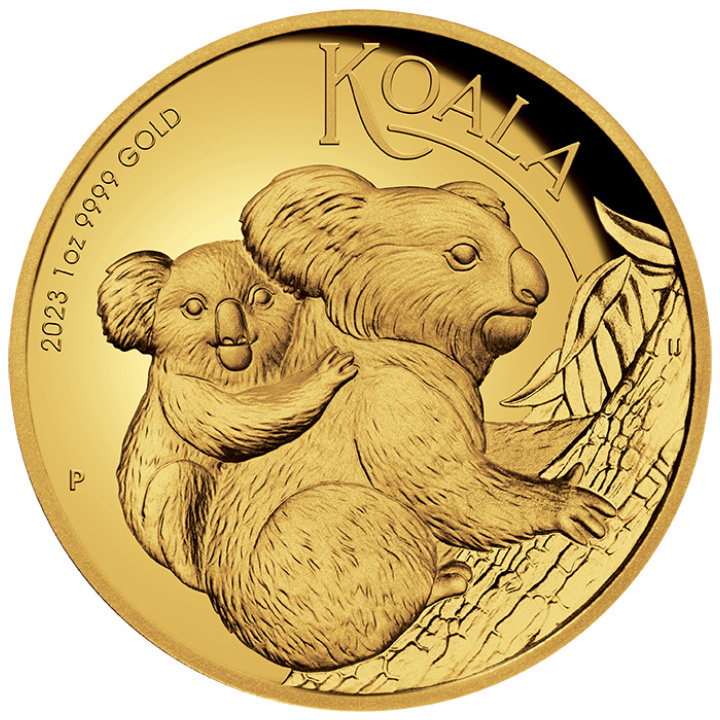 Koala 1 uncja Złota 2023 Proof High Relief