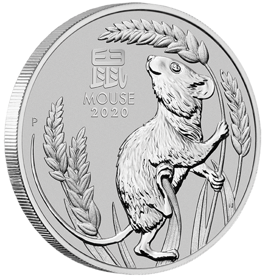 Lunar III: Rok myši 1 unce platiny 2020 BALÍČEK 10 KS