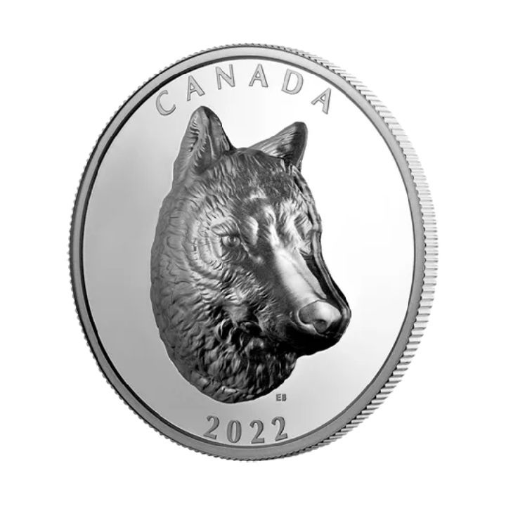 Canada Timber Wolf Argint 2022 Proof High Relief