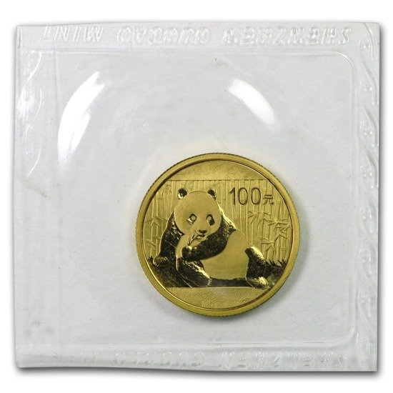 Panda cinese 1/4 oncia d'oro 2015