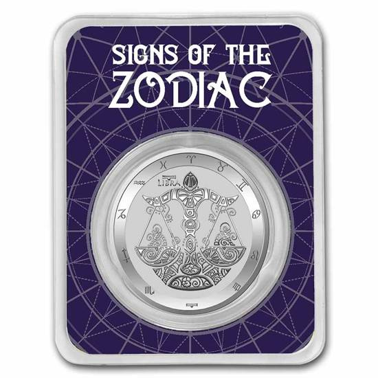 Tokelau: Zodiac Series - Waga 1 uncja Srebra 2022 Slab 