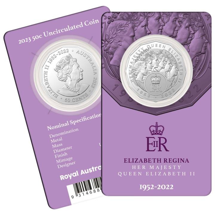 Elizabeth Regina - II. Erzsébet királynő emlékérme 50 cent réz-nikkel 2023