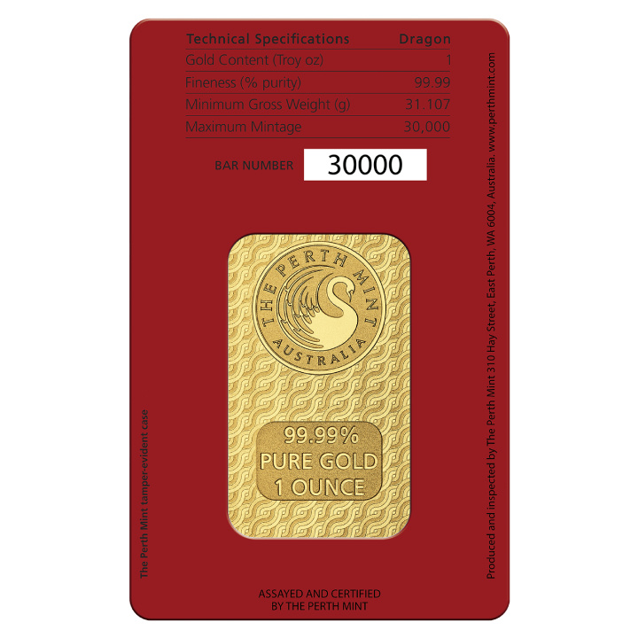 Australian Lunar Year of the Dragon 1 oz Gold