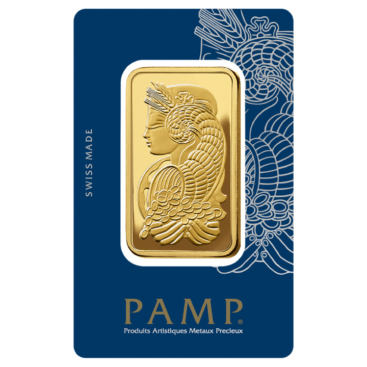 Sztabka Złota 100 g Pamp Suisse Fortuna Veriscan