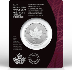 Treasured Canadian Maple Leaf 1 oz Silber 2024 Congratulations Privy Mark (First Strikes)