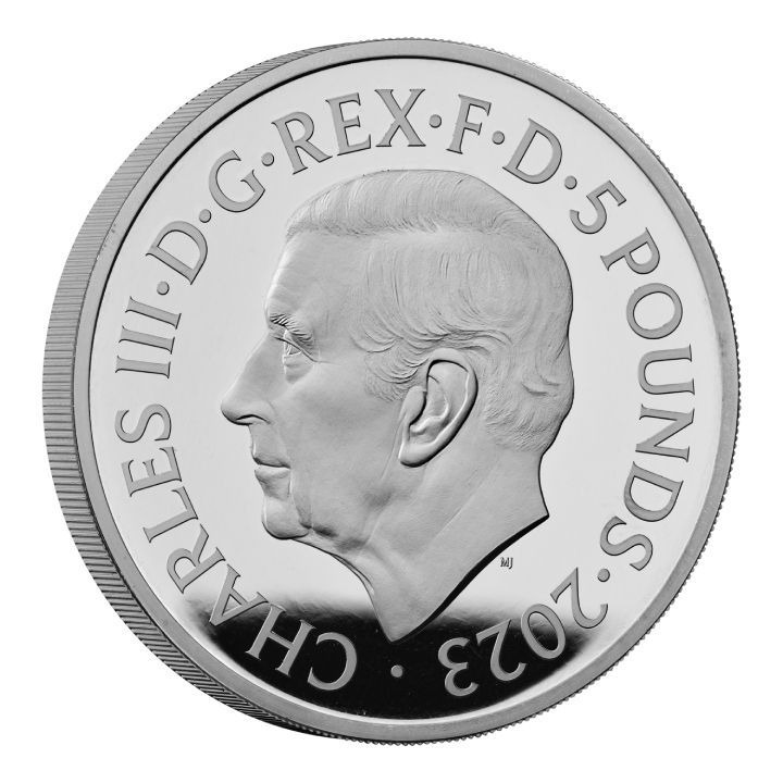 Lote de 5 monedas conmemorativas de cobre del Reino Unido 2023 Proof