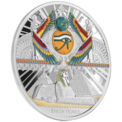 Niue: The Eye of Horus coloured $1 Silber 2022 Proof High Relief 