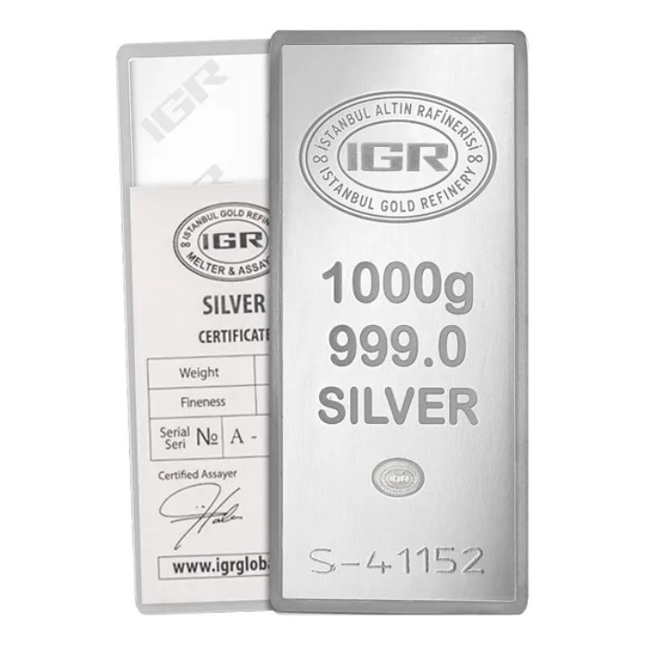 IGR Lingote 1000 gramos de plata LBMA GD Refiner