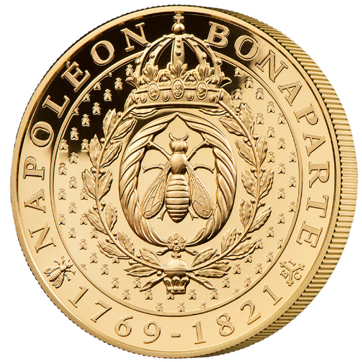 St Helena: Napoleon Bees 1 uncja Złota 2021 Proof