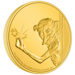 Niue: Harry Potter Classic - Dobby the House Elf 1/4 uncji Złota 2021 Proof