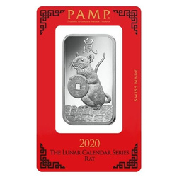 10 Gramos Lingote de Plata Serie Lunar Año de la Rata