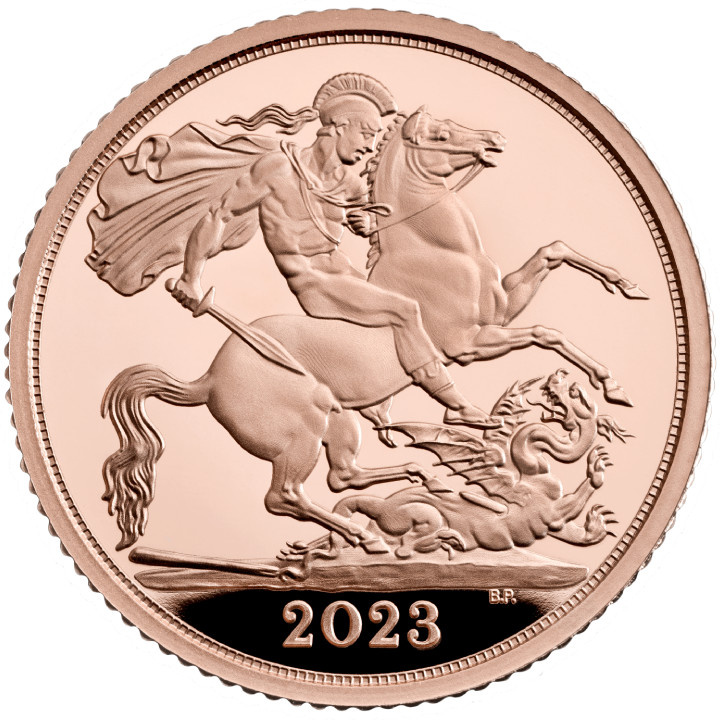 Wielka Brytania: La Coronación de Su Majestad el Rey Carlos 1/2 Soberano 2023 Proof