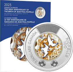 Canada: 100th Anniversary of the Birth of Jean Paul Riopelle - Commemorative Collector Keepsake Card 7 Coin 2023 Set