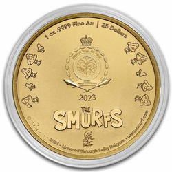 Niue: Smerfy - 65. rocznica 1 uncja Złota 2023