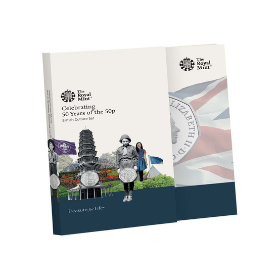 Set Cultura Británica - 50 años de la moneda de 50 peniques Cobre 2019