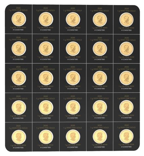 Canadian Maple Leaf25 x 1 gram Gold 2020