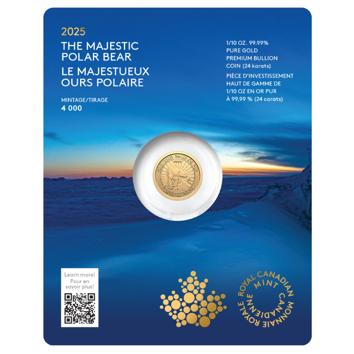 Canada: The Majestic Polar Bear 1/10 oz Gold 2025