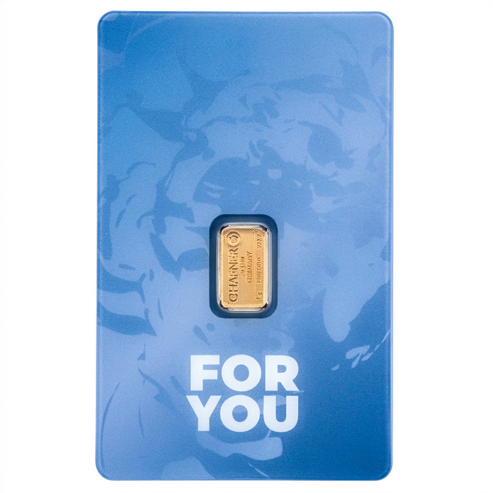 C. Hafner 1 g Goldbarren – For You (blau)