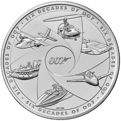 Seis décadas de 007 £5 Cuproníquel 2024