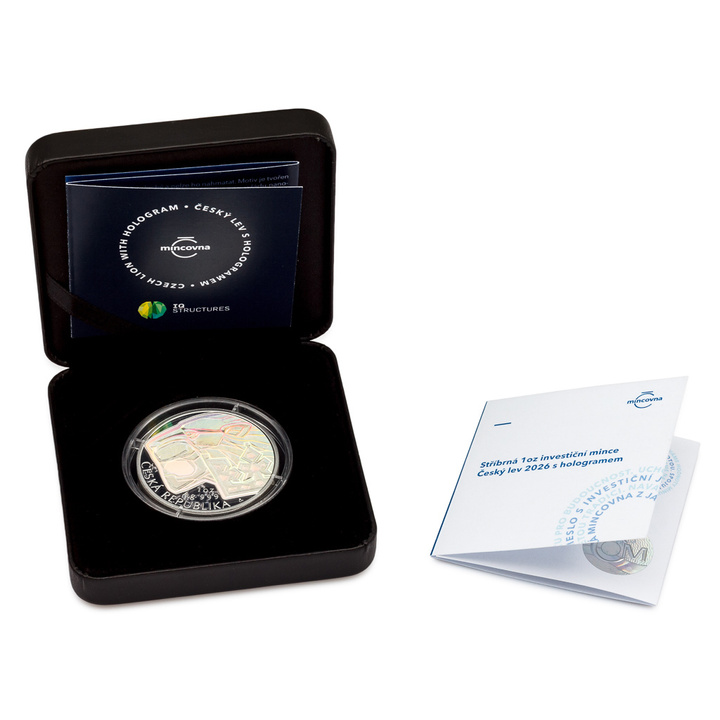 Silbermünze Niue: Czech Lion 1 Unze Silber 2026 Proof mit Hologramm