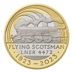 Lote de 5 monedas Conmemorativas del Reino Unido de Platino 2023 Proof