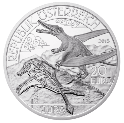 La vita sulla Terra: Giurassico 20 Euro 2013 Proof