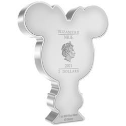 Niue: Disney - Minnie Chibi Coin kolorowany 1 uncja Srebra 2021 Proof