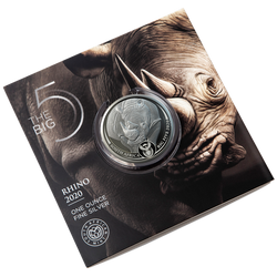 Big Five: Rhino 1 oz Silver 2020