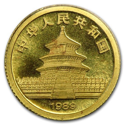 China Panda 1/20 oz Gold 1989