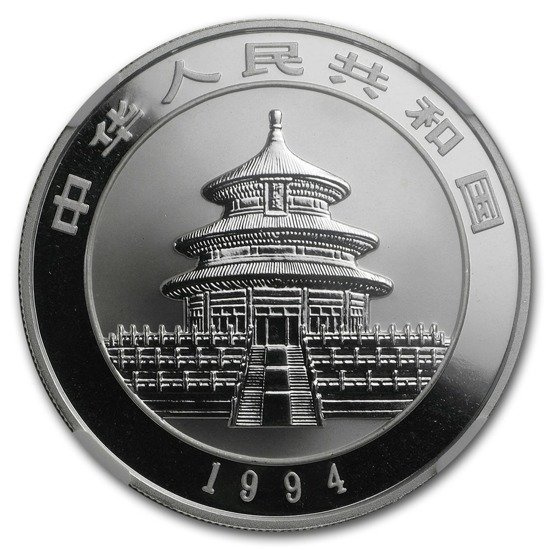 China Panda 1 oz Plata 1994