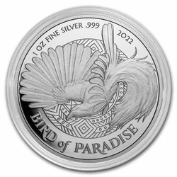 Papua New Guinea: Bird Of Paradise 1 oz Silver 2022