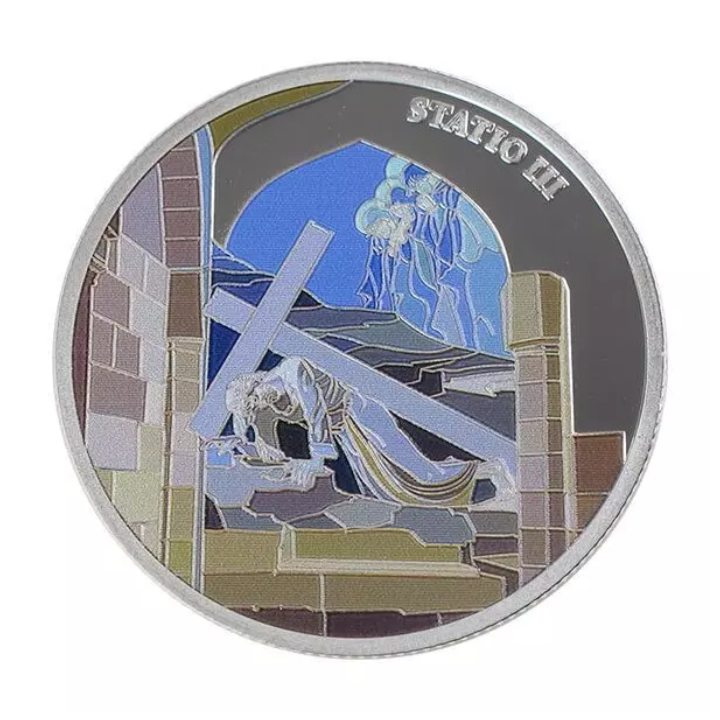 Via Dolorosa - 14 Coloured Coin Set 1 oz Silber 2016 Prooflike