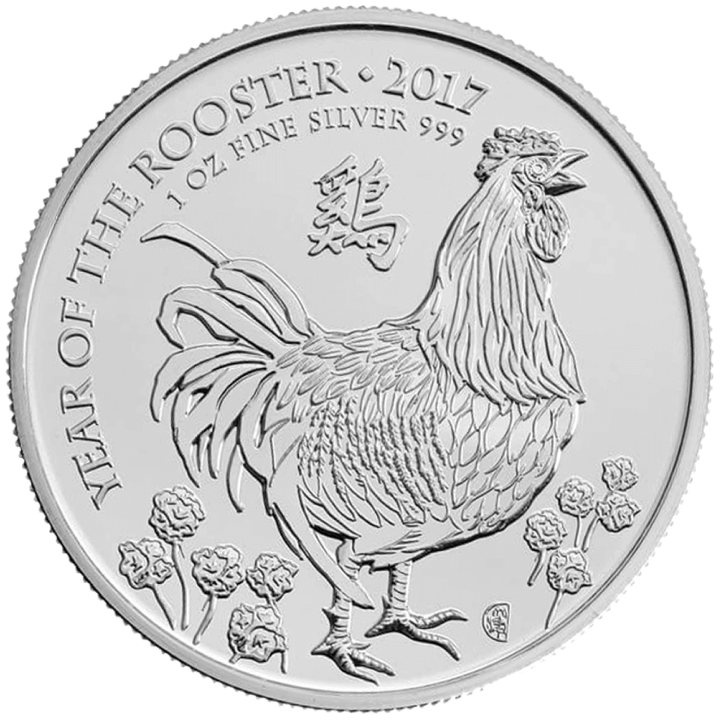 Lunar : Année du Coq 1 once d'argent 2017